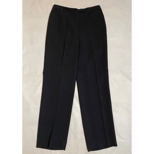 Tahari Black Pindot Straight Leg Pants Size 10